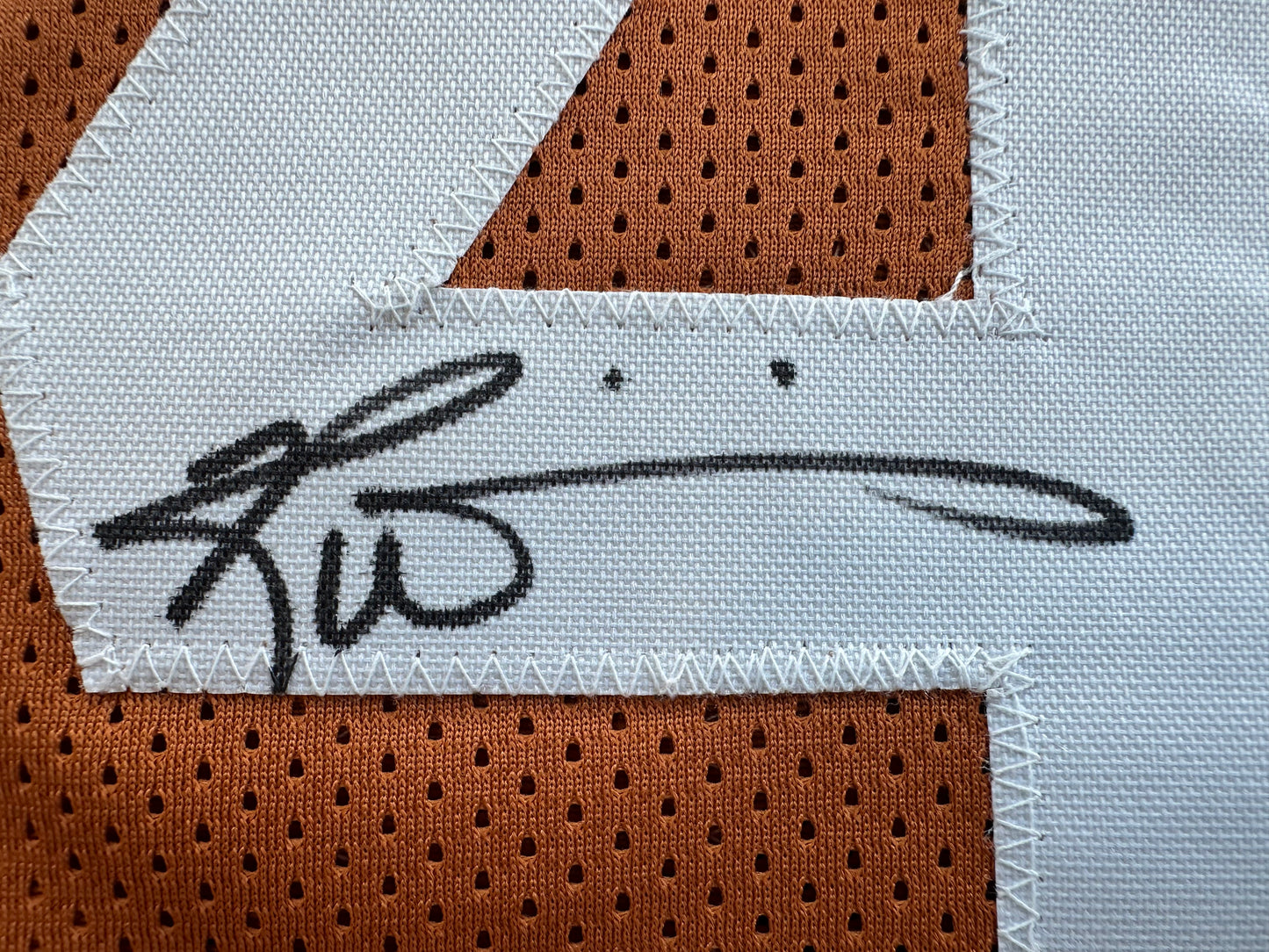 EARL CAMPBELL RICKY WILLIAMS SIGNED ORANGE HEISMAN JERSEY Texas Longhorns BAS