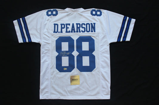 DREW PEARSON DALLAS COWBOYS SIGNED JERSEY wHOF21 Large BAS
