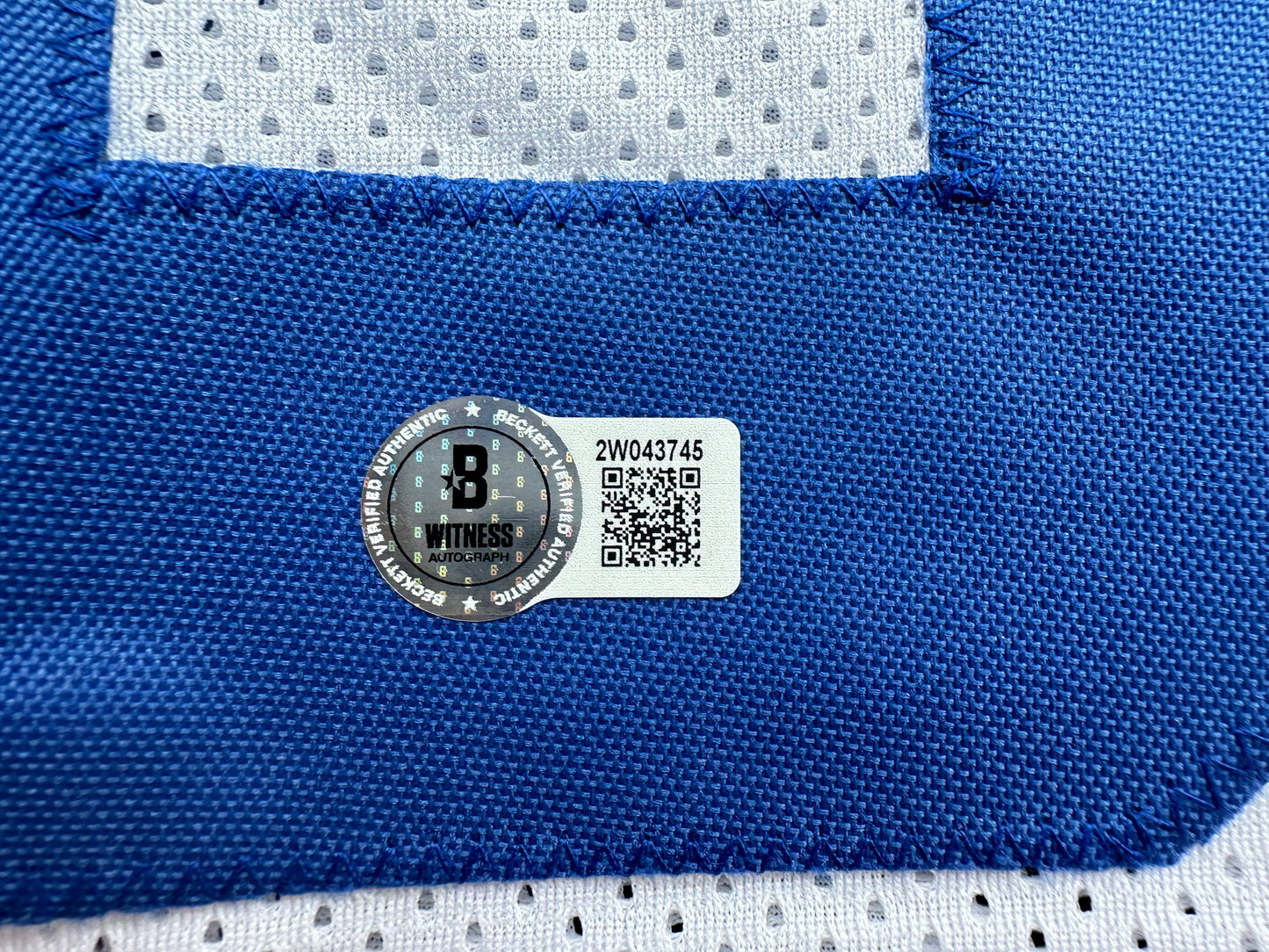 EUGENE LOCKHART DALLAS COWBOYS SIGNED WHITE JERSEY w/MULTI INSCs M BAS