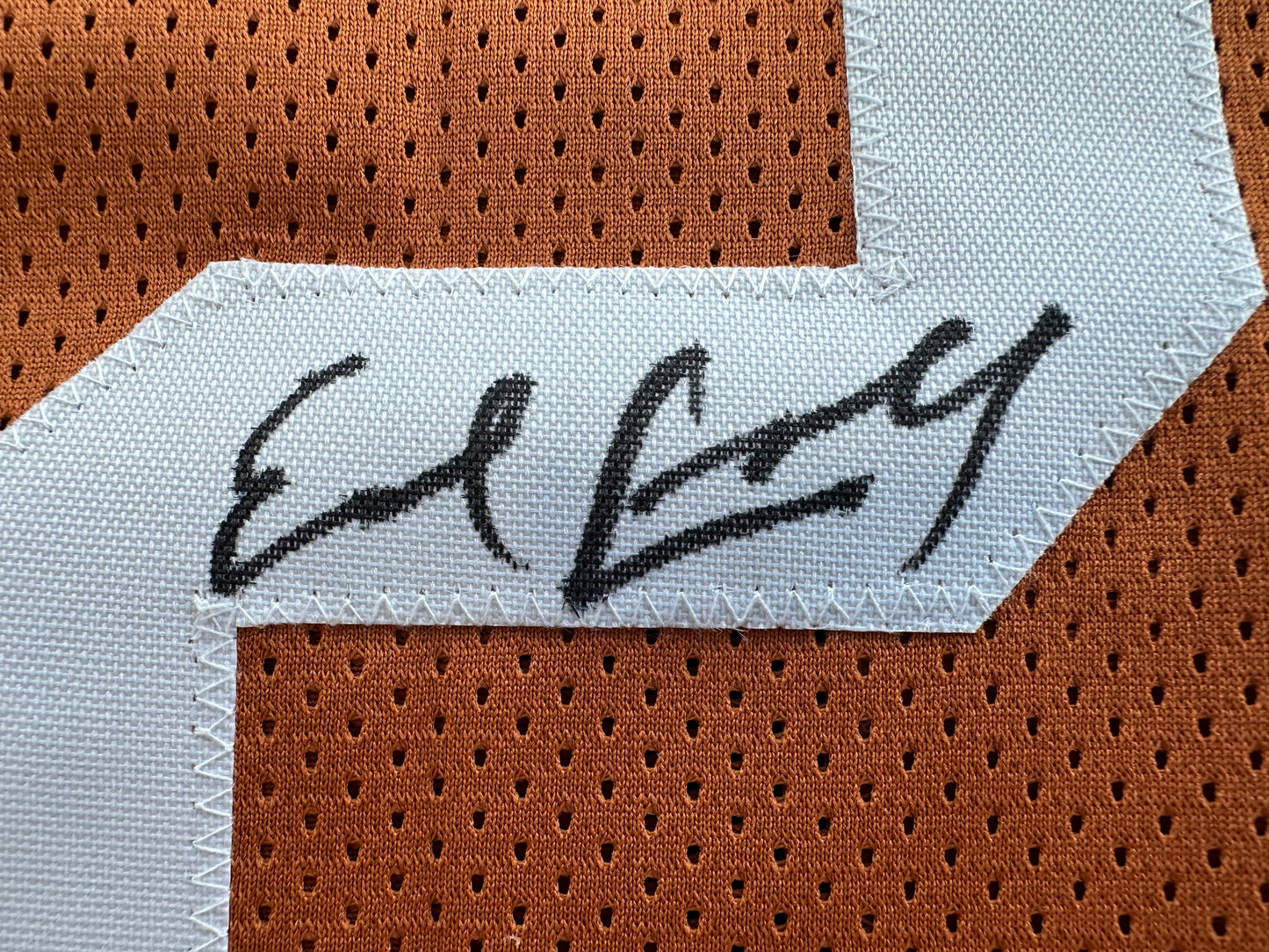 EARL CAMPBELL RICKY WILLIAMS SIGNED ORANGE HEISMAN JERSEY Texas Longhorns BAS