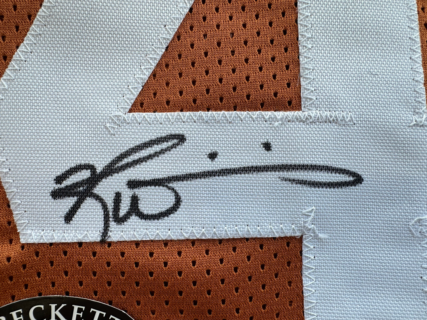 EARL CAMPBELL RICKY WILLIAMS SIGNED ORANGE HEISMAN JERSEY Texas Longhorns BAS