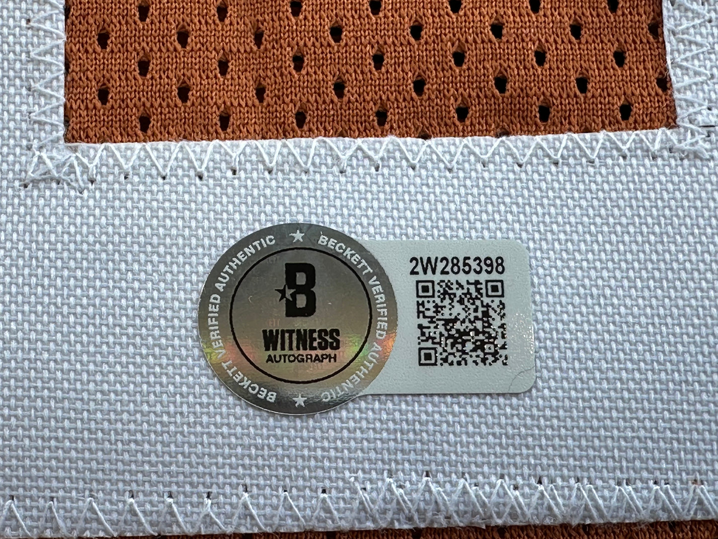 EARL CAMPBELL RICKY WILLIAMS SIGNED ORANGE HEISMAN JERSEY Texas Longhorns BAS