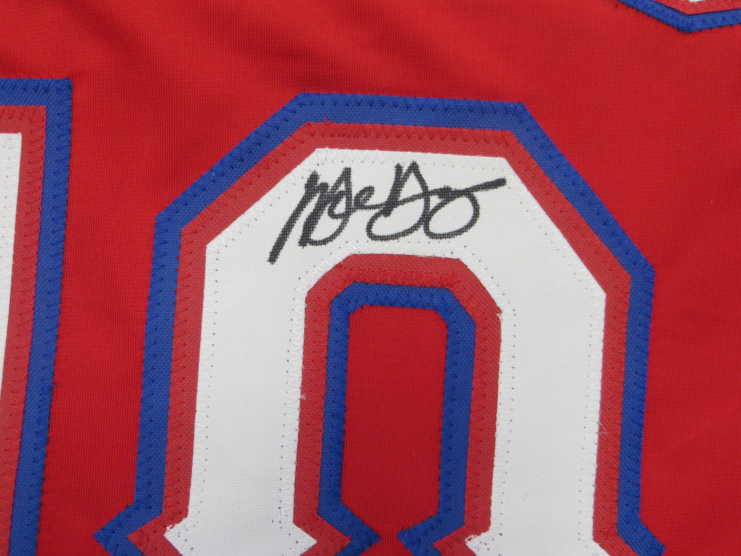MICHAEL YOUNG TEXAS RANGERS SIGNED RED JERSEY size M BAS COA