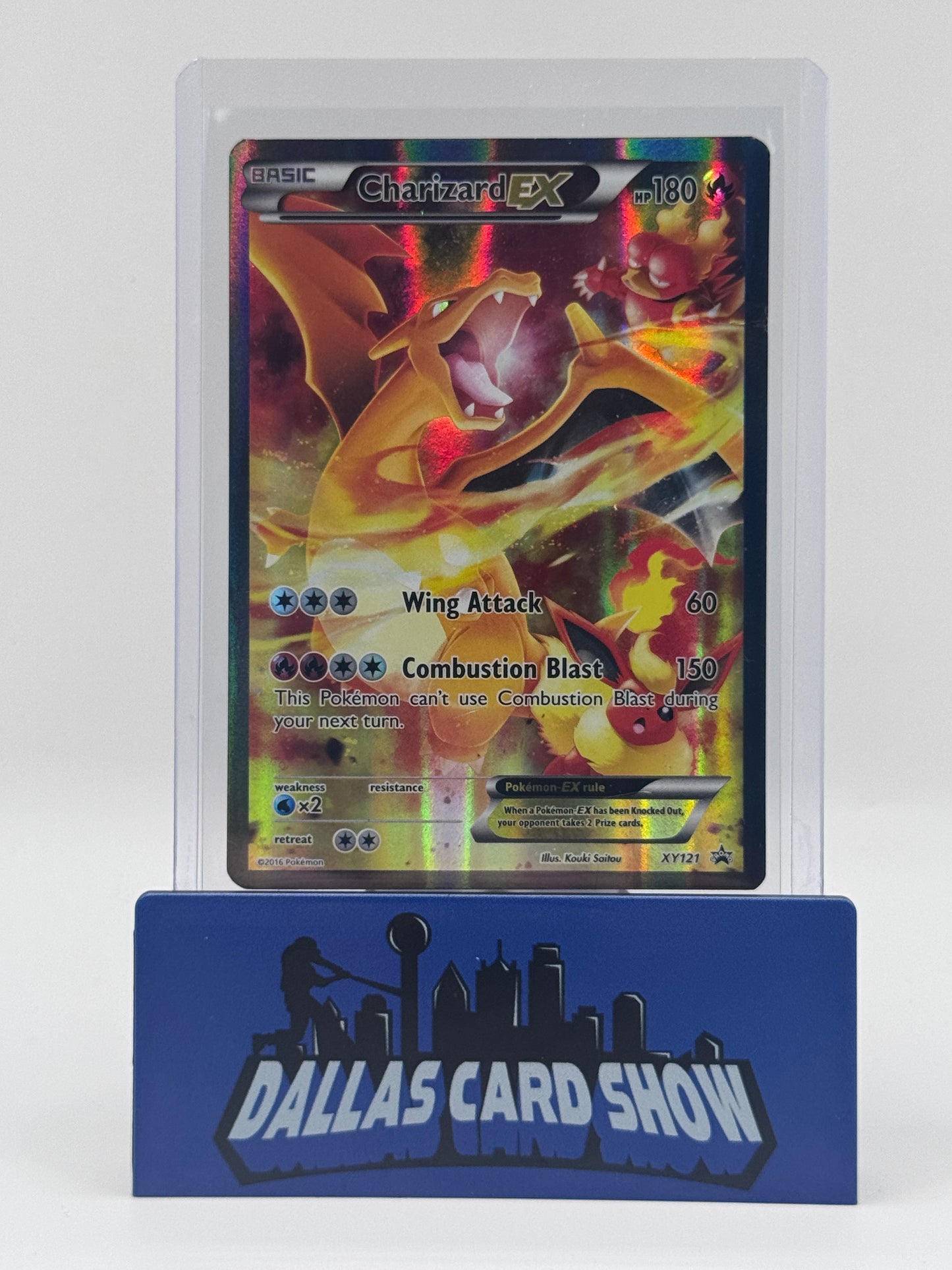 2016 Pokemon - Charizard EX (PROMO) - XY121 Black Star Promo DMG'd