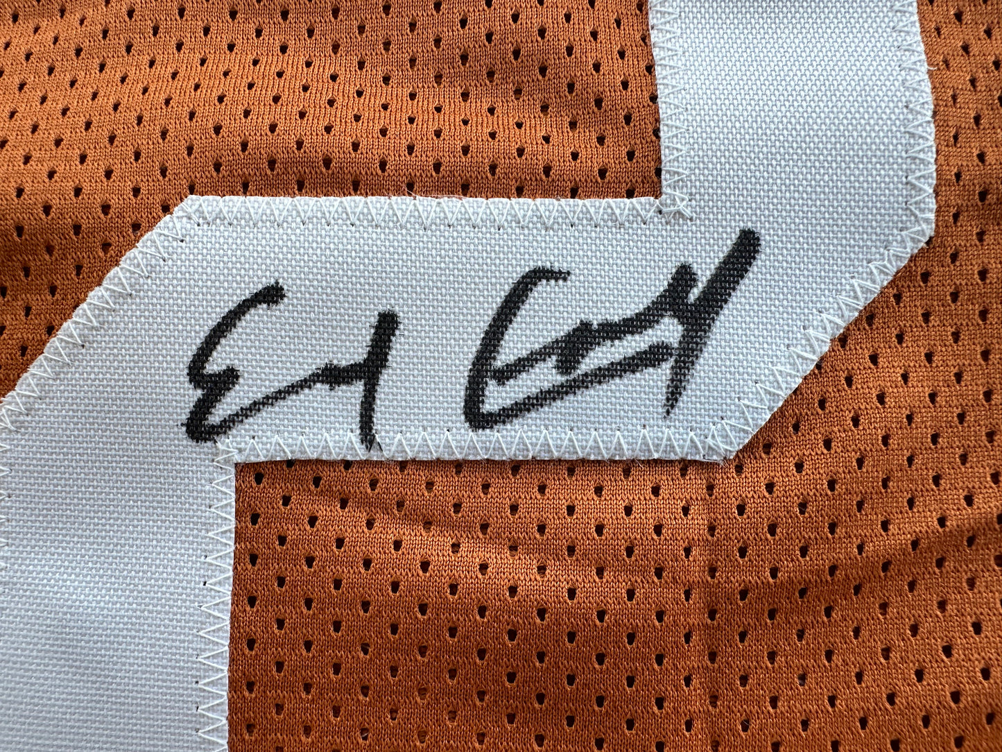 EARL CAMPBELL RICKY WILLIAMS SIGNED ORANGE HEISMAN JERSEY Texas Longhorns BAS