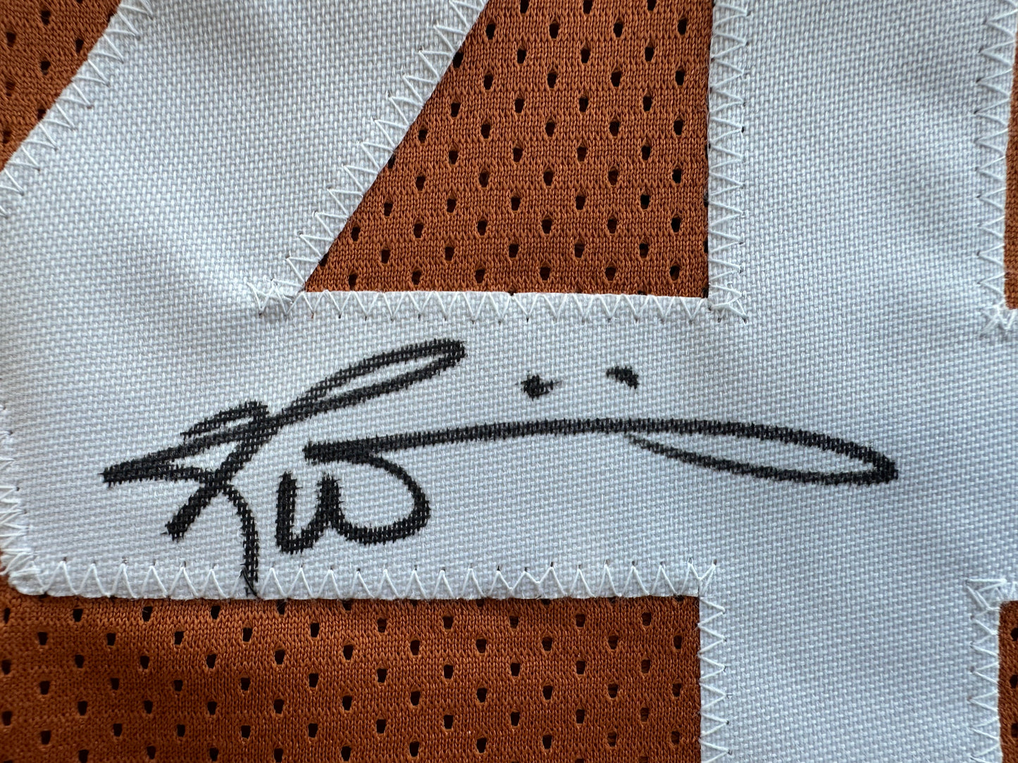 EARL CAMPBELL RICKY WILLIAMS SIGNED ORANGE HEISMAN JERSEY Texas Longhorns BAS
