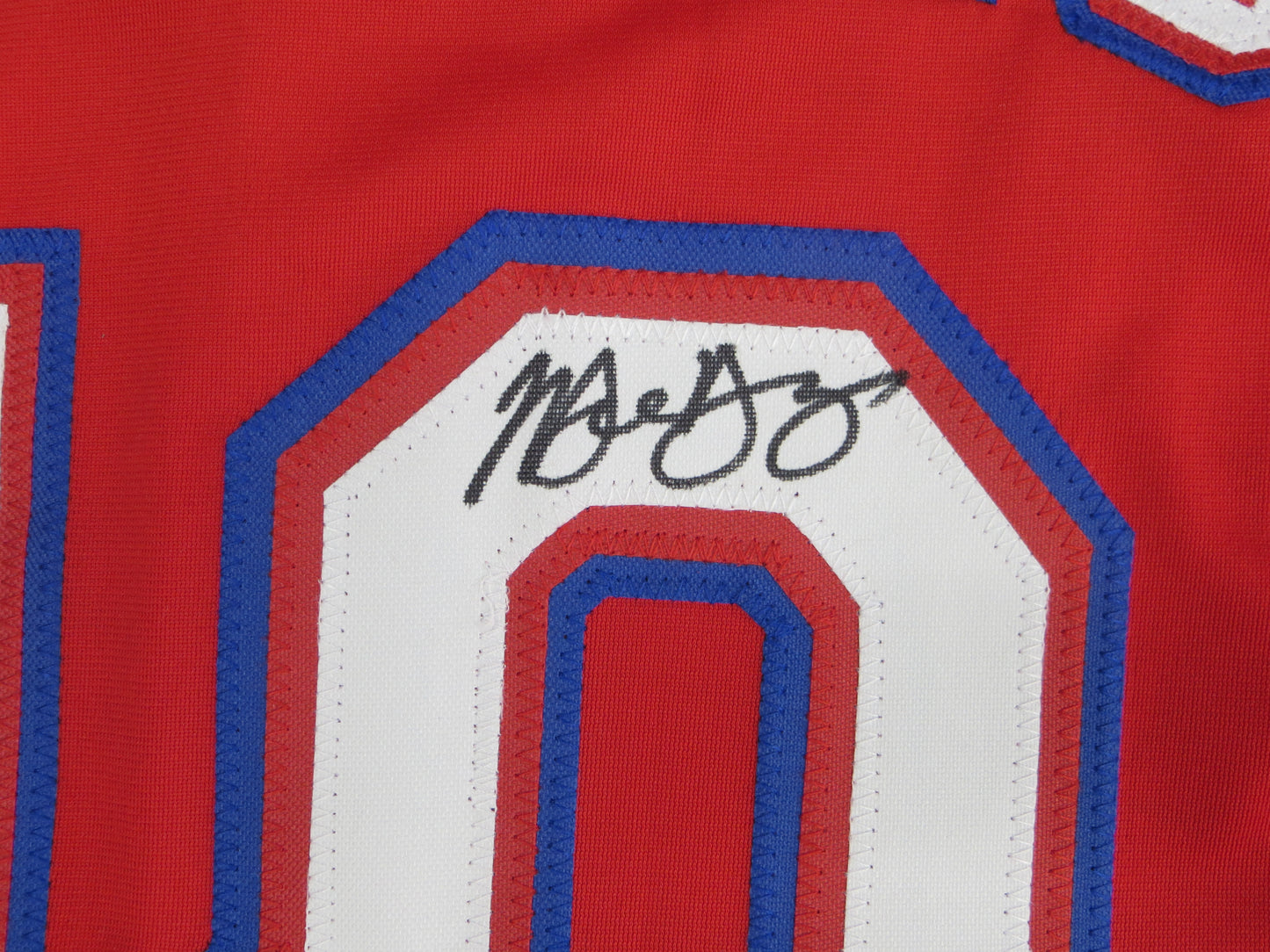 MICHAEL YOUNG TEXAS RANGERS SIGNED RED JERSEY size M BAS COA