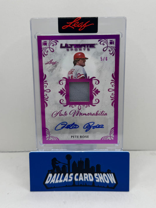 2024 Leaf Ultimate Sports #AM-PR1 Pete Rose Auto Memorabilia /6