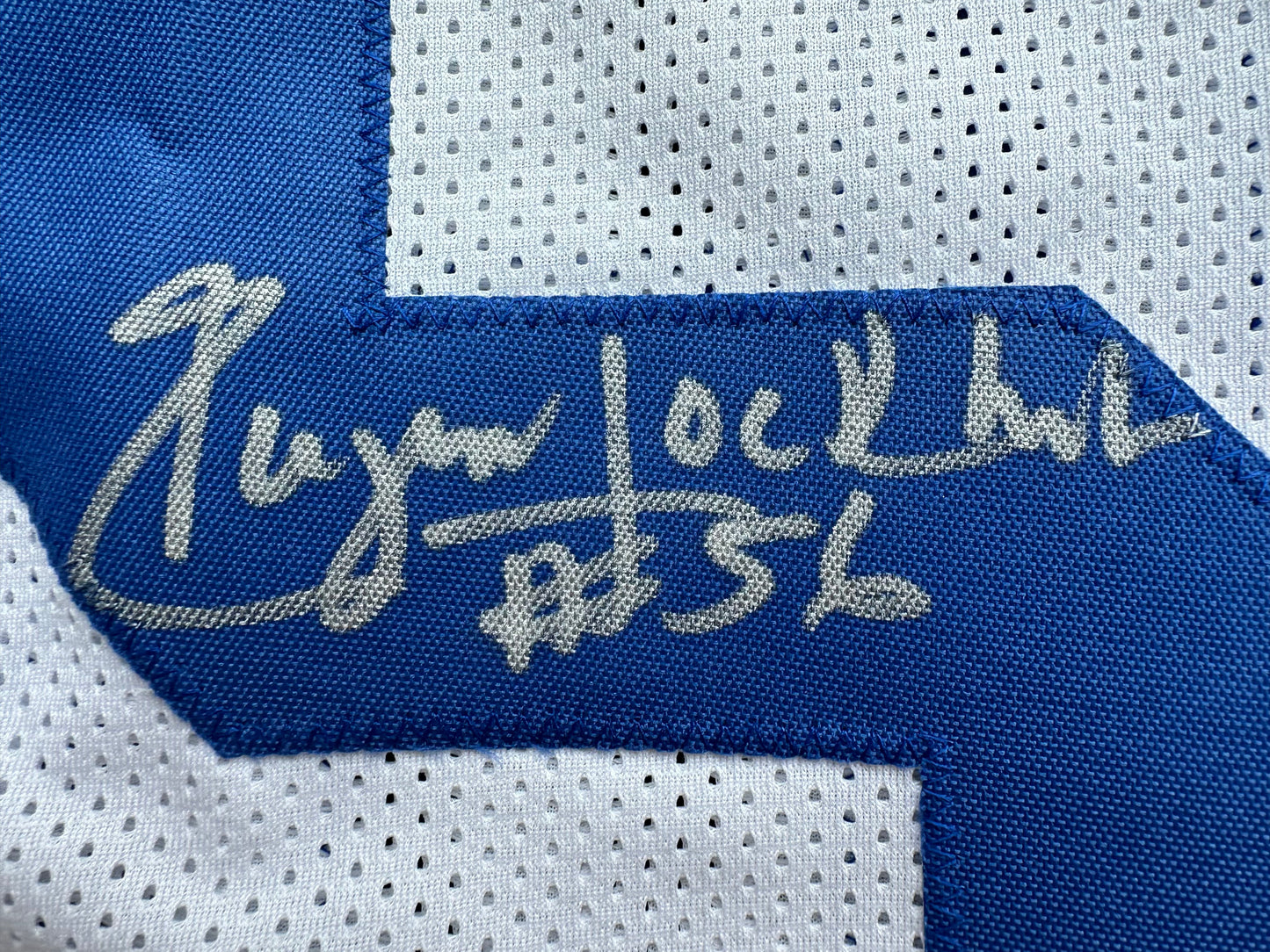 EUGENE LOCKHART DALLAS COWBOYS SIGNED WHITE JERSEY w/MULTI INSCs M BAS