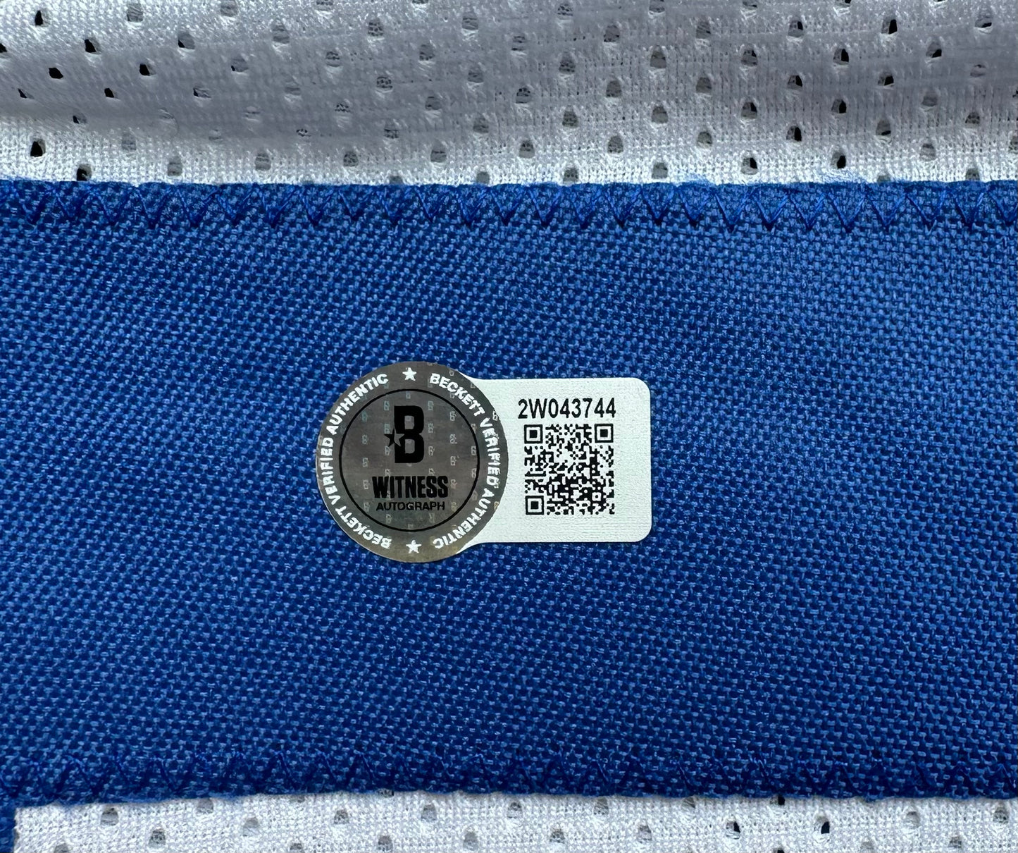 EUGENE LOCKHART DALLAS COWBOYS SIGNED WHITE JERSEY w/MULTI INSCs M BAS