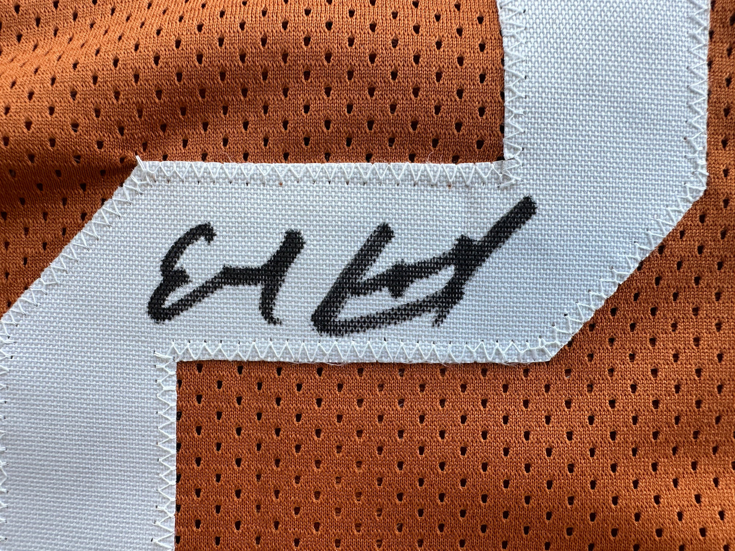 EARL CAMPBELL RICKY WILLIAMS SIGNED ORANGE HEISMAN JERSEY Texas Longhorns BAS