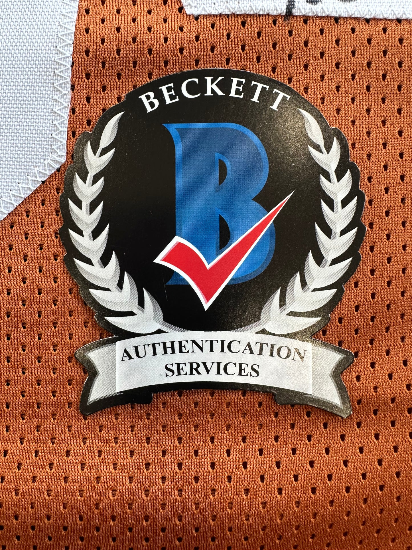 EARL CAMPBELL RICKY WILLIAMS SIGNED ORANGE HEISMAN JERSEY Texas Longhorns BAS