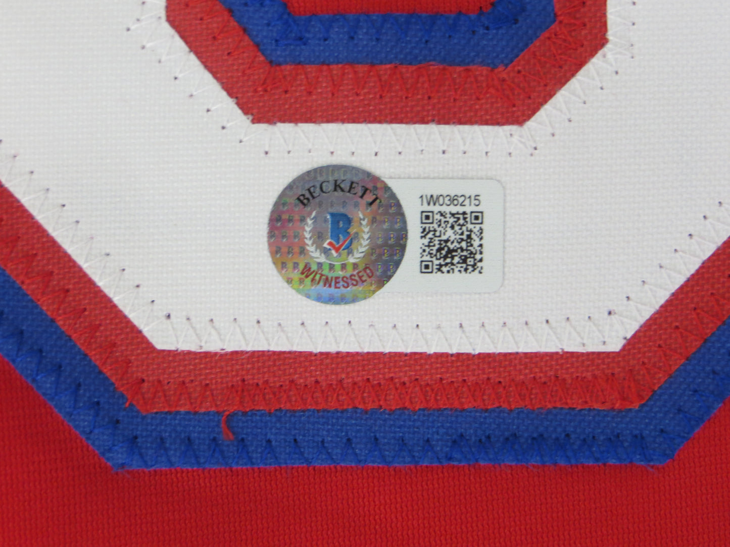 MICHAEL YOUNG TEXAS RANGERS SIGNED RED JERSEY size M BAS COA