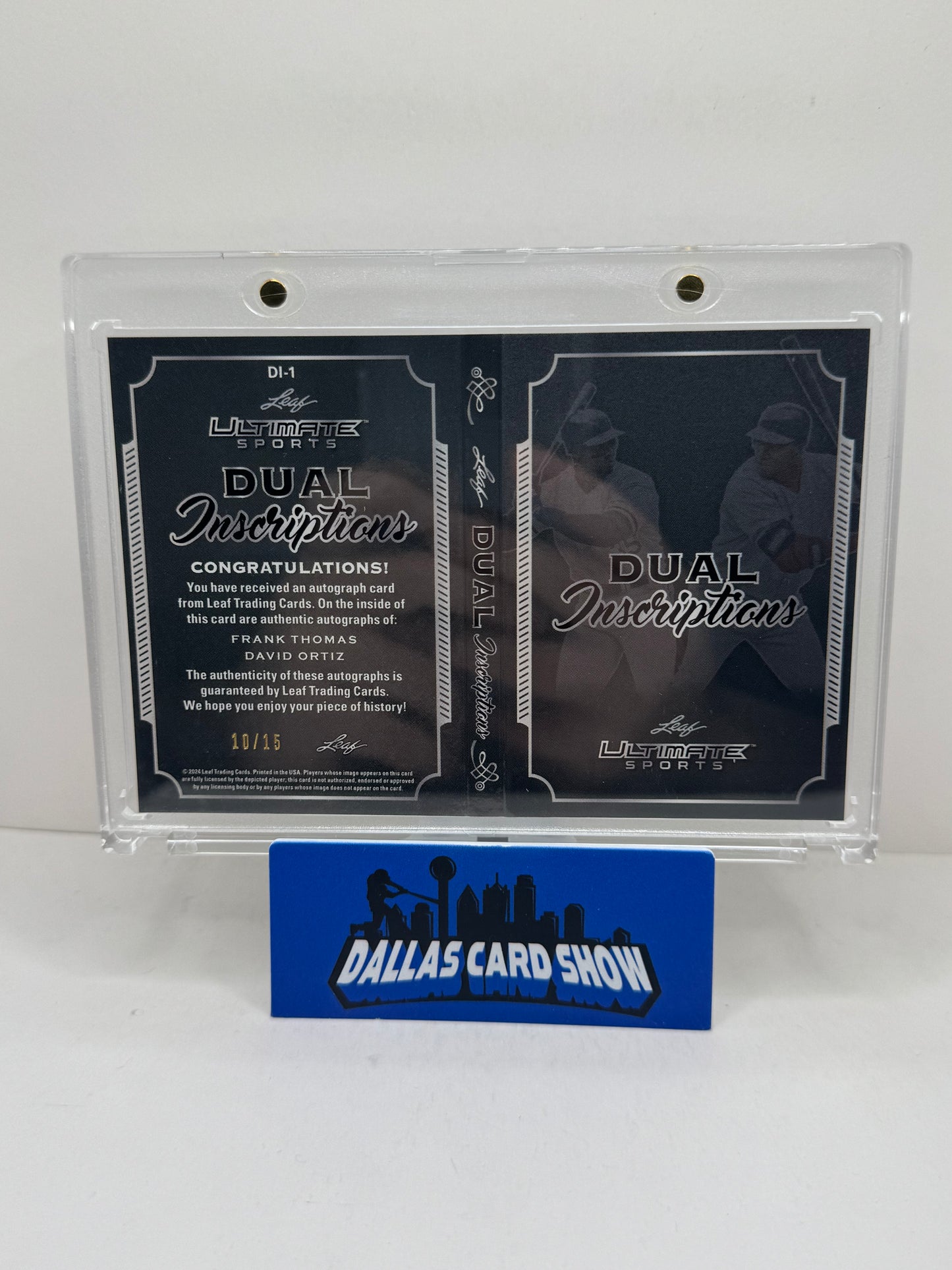 2024 Leaf Ultimate Sports Dual Inscriptions Booklet Frank Thomas and David Ortiz /15