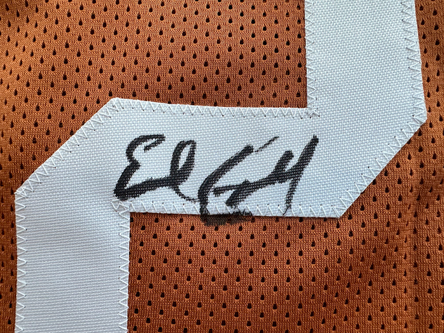 EARL CAMPBELL RICKY WILLIAMS SIGNED ORANGE HEISMAN JERSEY Texas Longhorns BAS