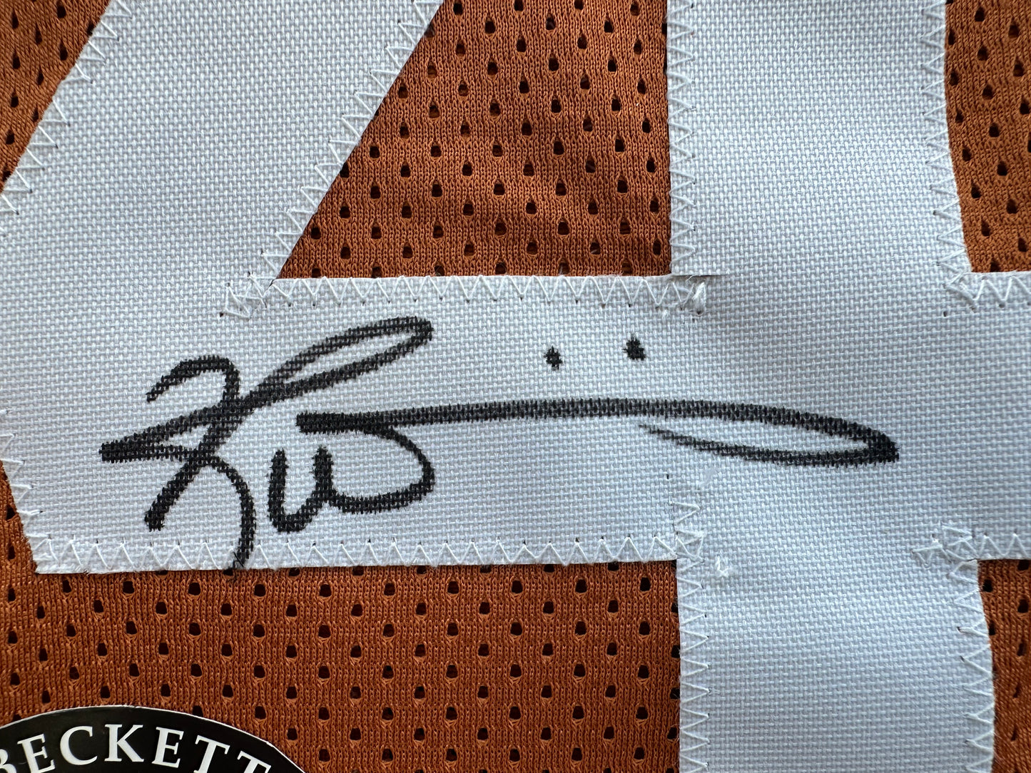 EARL CAMPBELL RICKY WILLIAMS SIGNED ORANGE HEISMAN JERSEY Texas Longhorns BAS