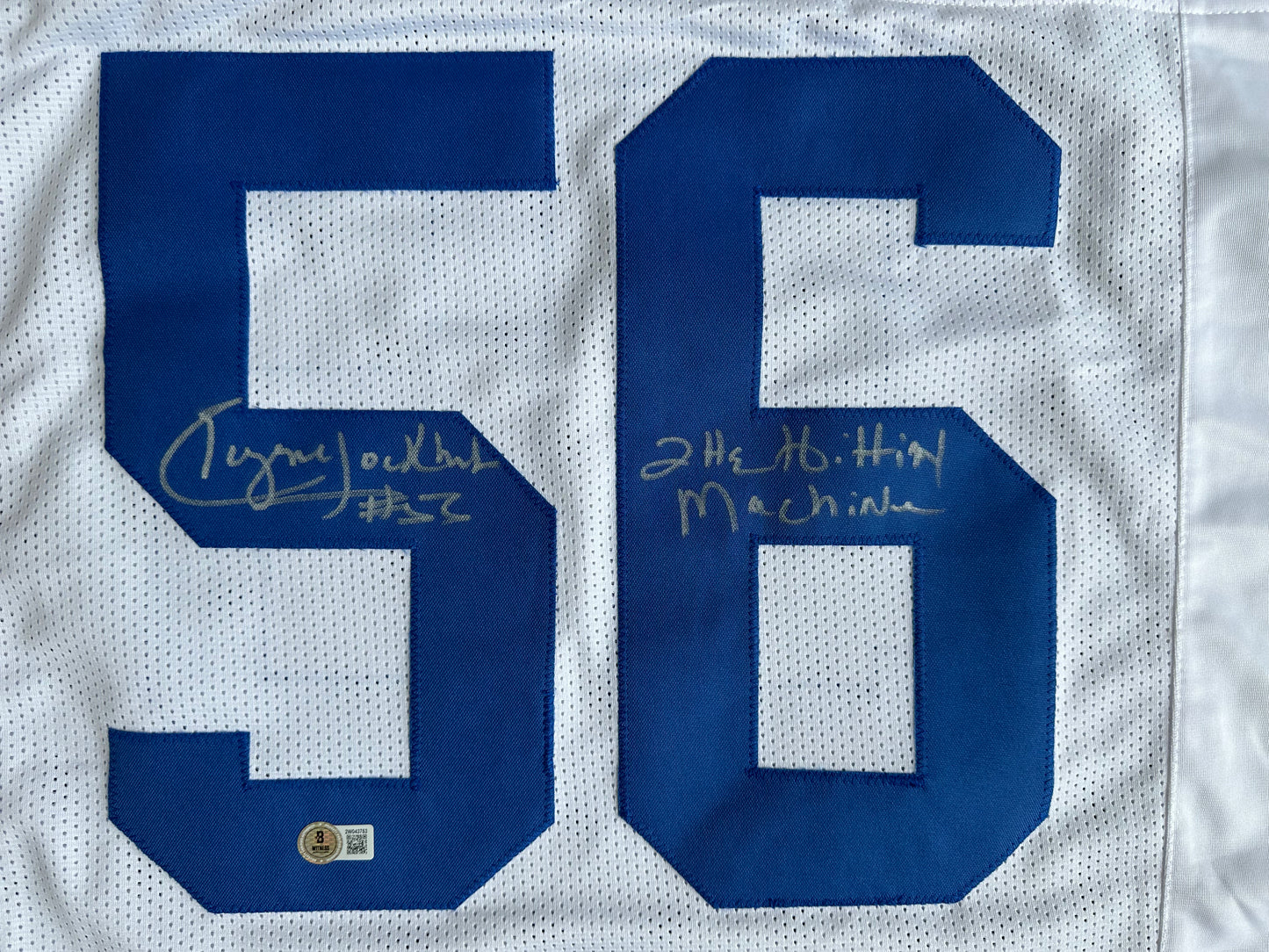 EUGENE LOCKHART DALLAS COWBOYS SIGNED WHITE JERSEY w/MULTI INSCs M BAS