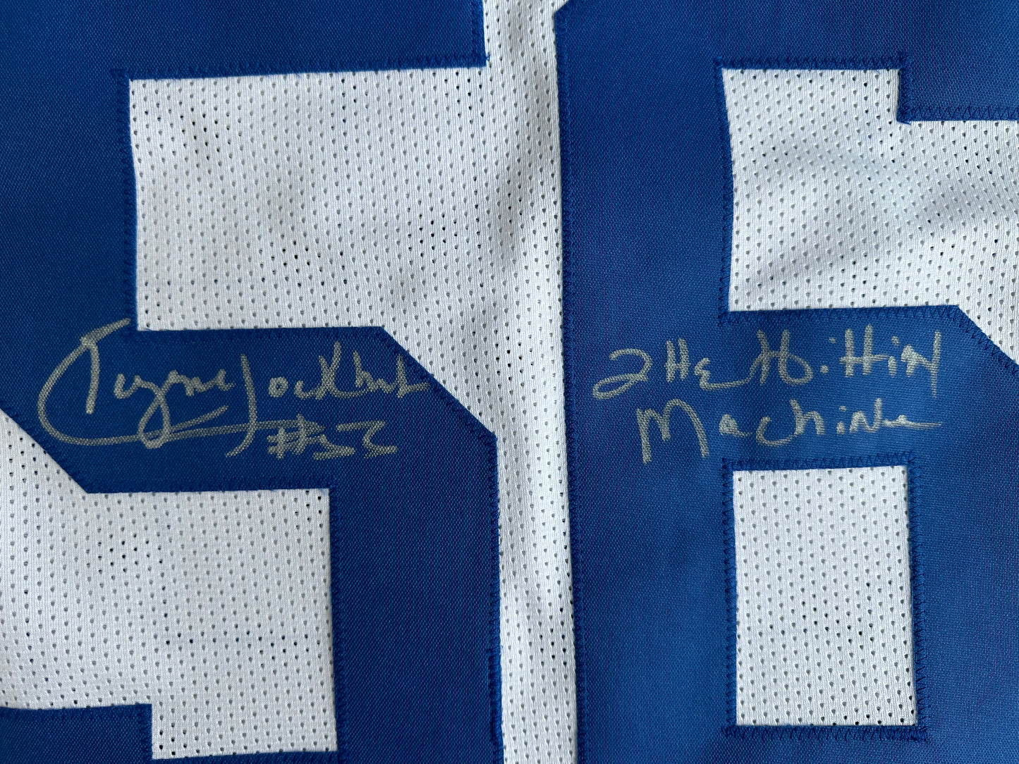 EUGENE LOCKHART DALLAS COWBOYS SIGNED WHITE JERSEY w/MULTI INSCs L BAS