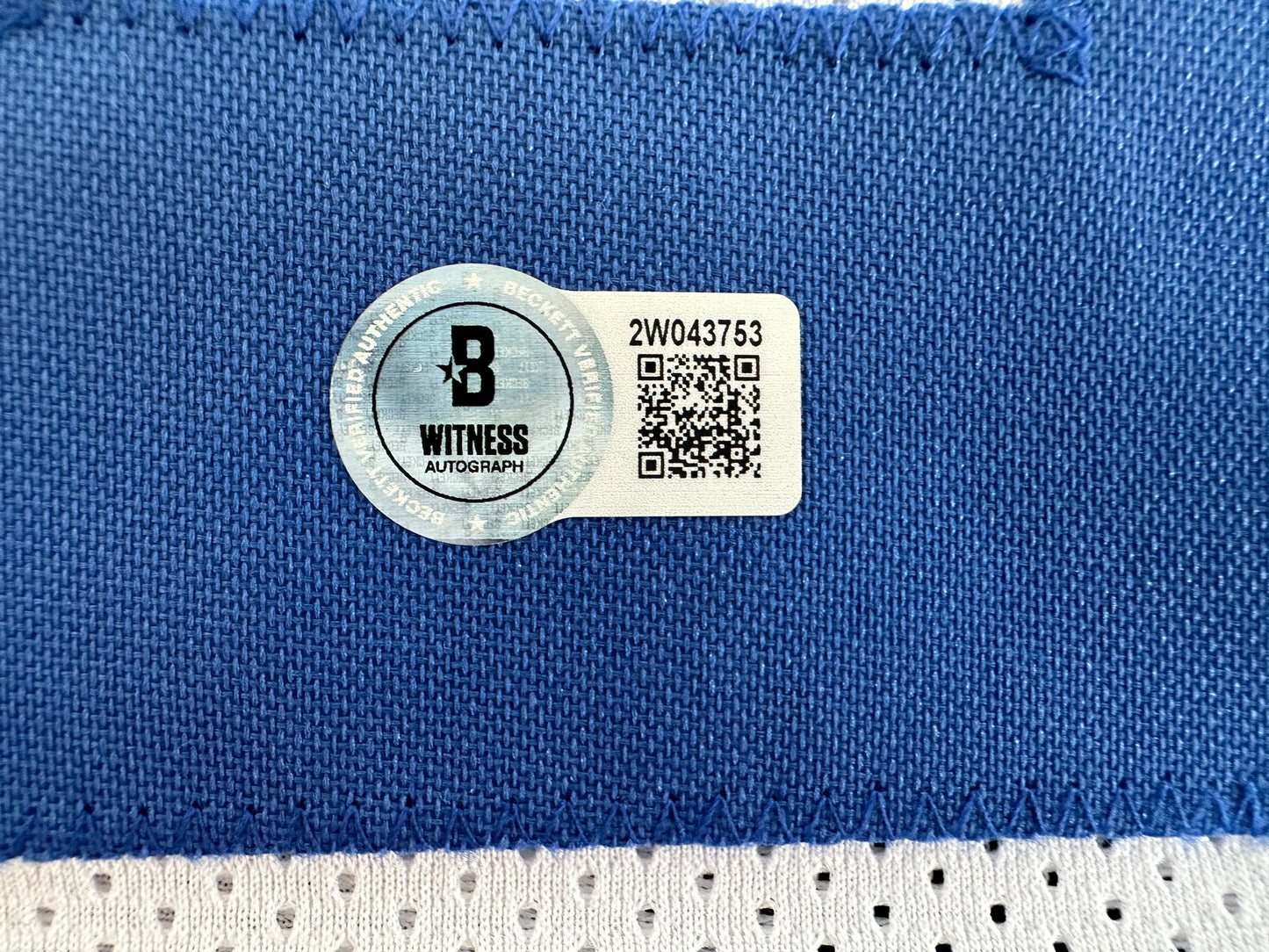 EUGENE LOCKHART DALLAS COWBOYS SIGNED WHITE JERSEY w/MULTI INSCs L BAS