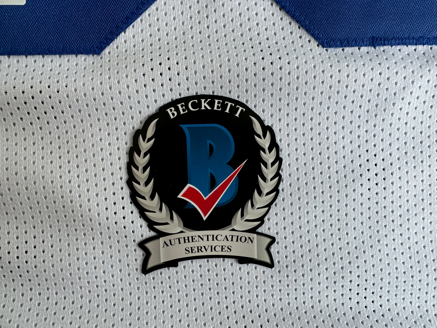 EUGENE LOCKHART DALLAS COWBOYS SIGNED WHITE JERSEY w/MULTI INSCs L BAS