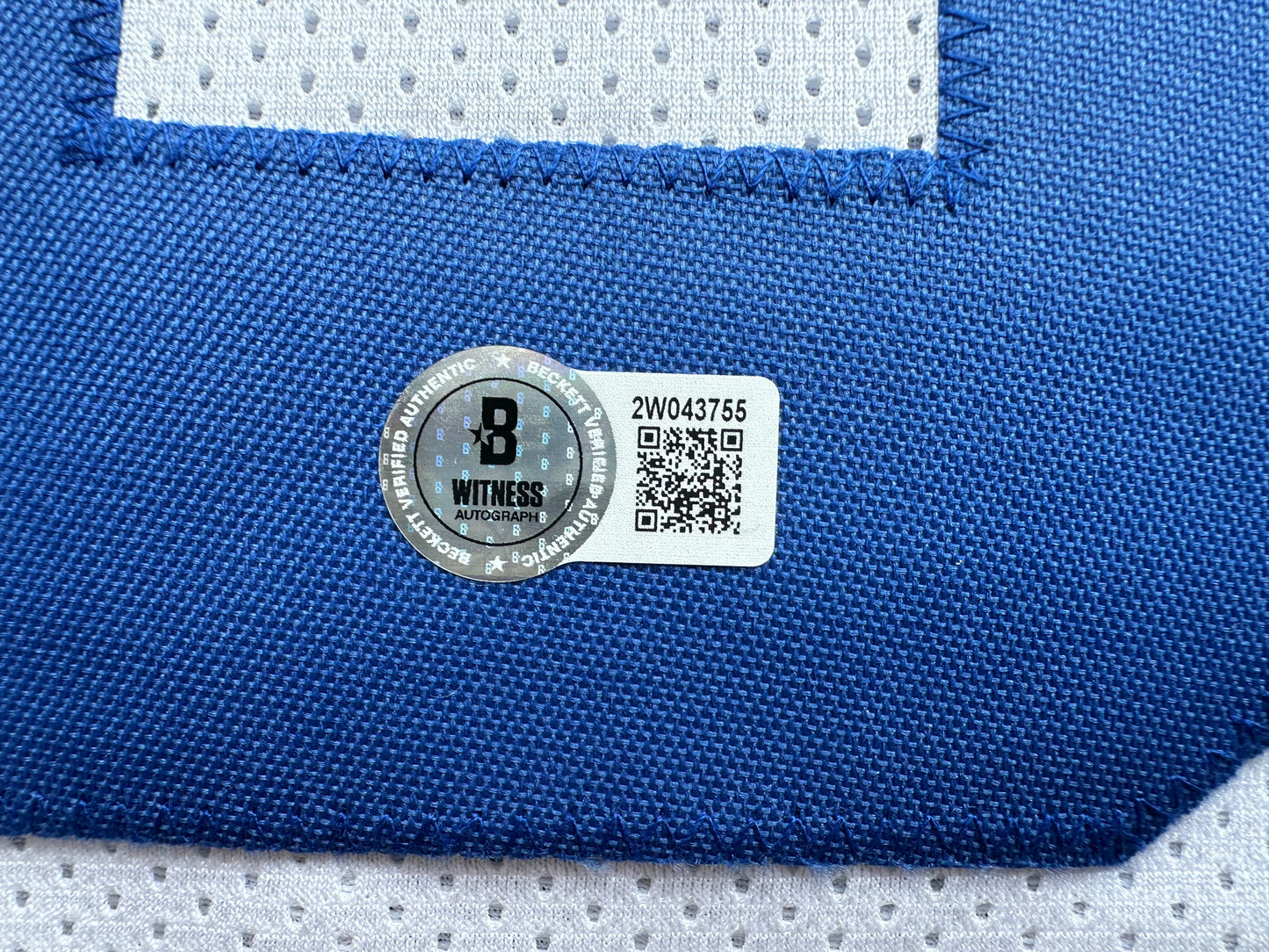 EUGENE LOCKHART DALLAS COWBOYS SIGNED WHITE JERSEY w/MULTI INSCs L BAS