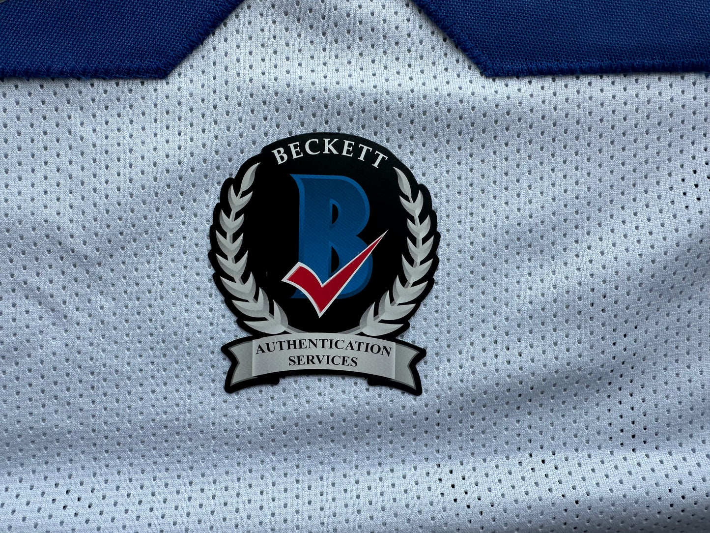 EUGENE LOCKHART DALLAS COWBOYS SIGNED WHITE JERSEY w/MULTI INSCs L BAS