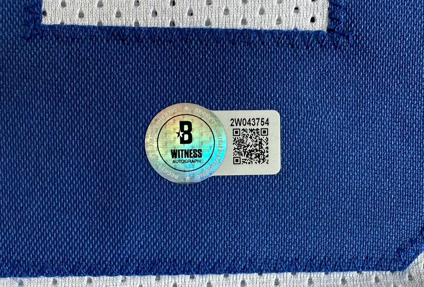 EUGENE LOCKHART DALLAS COWBOYS SIGNED WHITE JERSEY w/MULTI INSCs L BAS