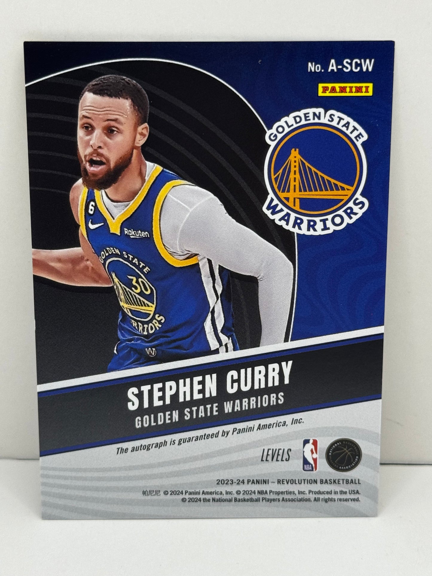 2023-24 Revolution Stephen Curry Levels Autograph #A-SCW Warriors