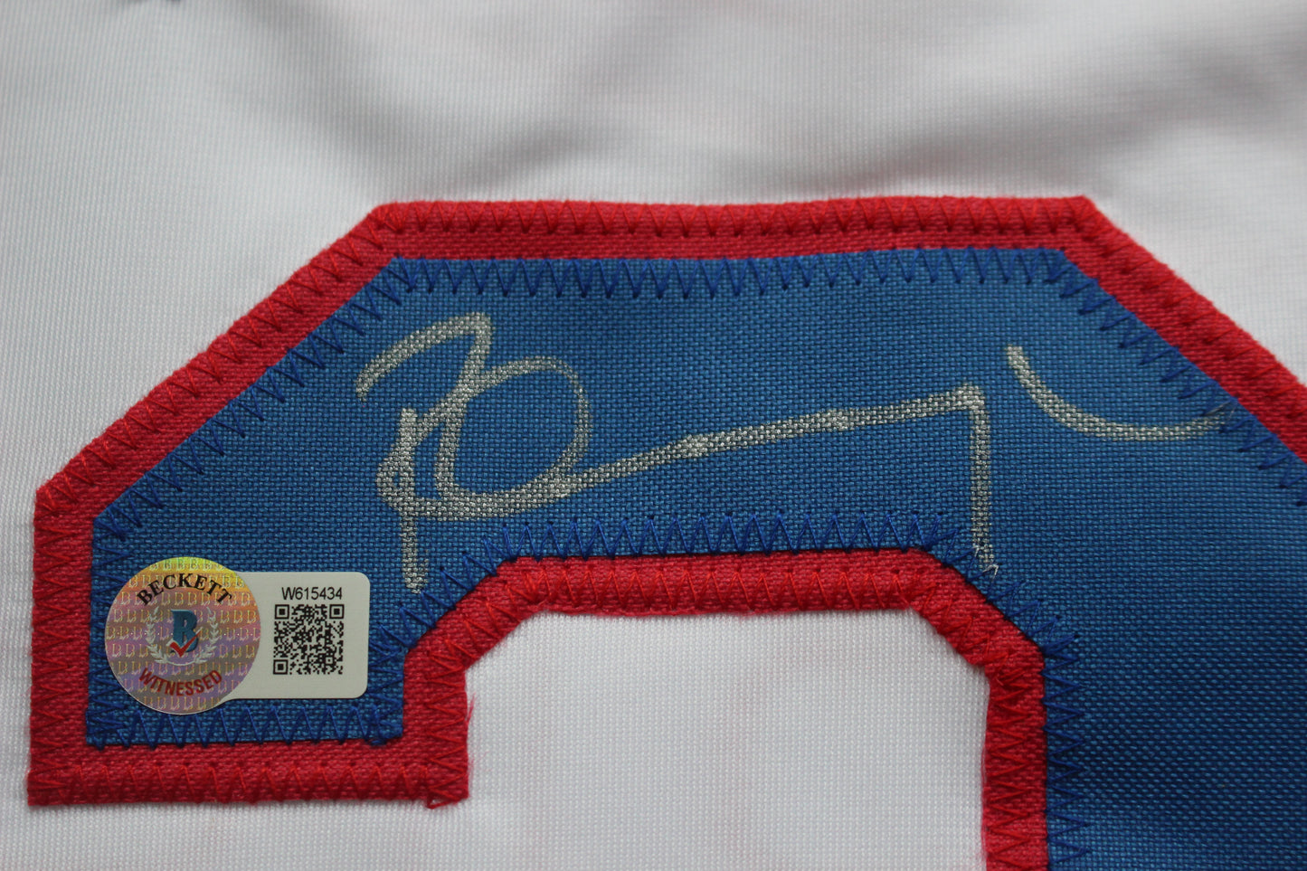 PETE INCAVIGLIA RANGERS WHITE #29 "INKY" "GO RANGERS !"