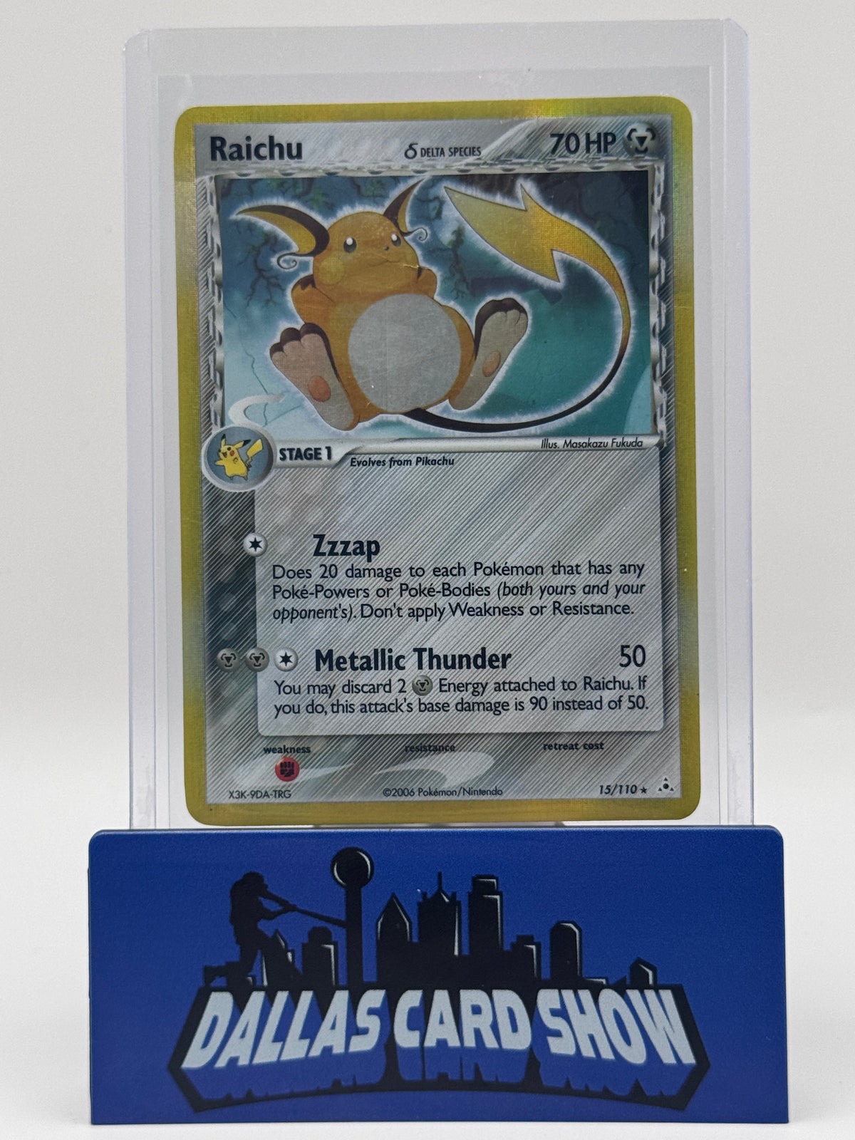 2006 Pokemon - Raichu (Delta Species Holo) - 15/110 EX Holon Phantoms MP