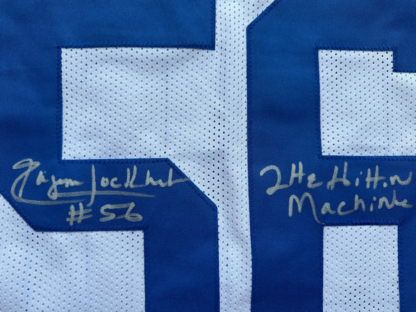 EUGENE LOCKHART DALLAS COWBOYS SIGNED WHITE JERSEY w/MULTI INSCs XL BAS