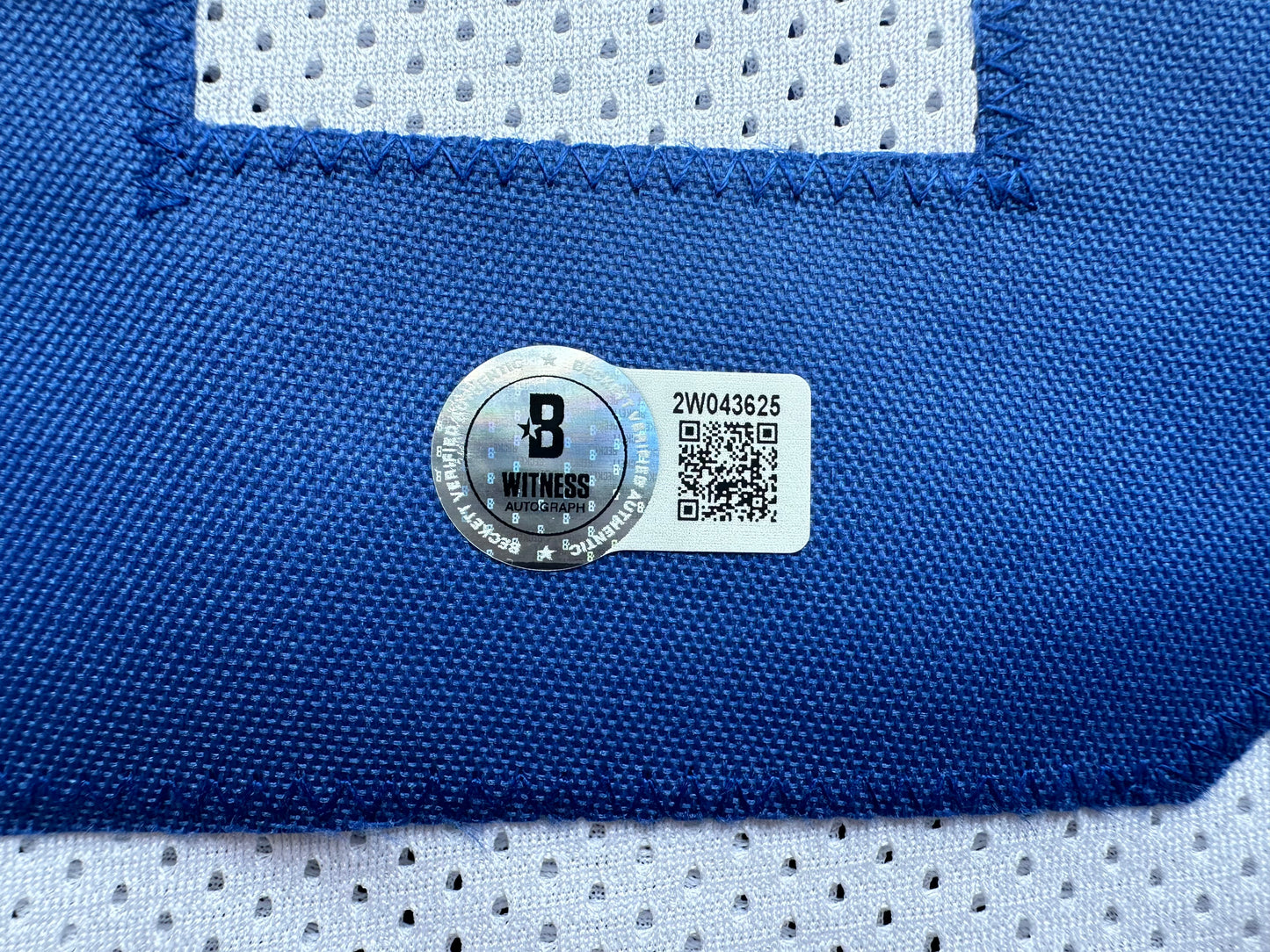 EUGENE LOCKHART DALLAS COWBOYS SIGNED WHITE JERSEY w/MULTI INSCs XL BAS