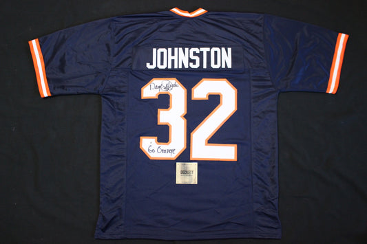 DARYL JOHNSTON SYRACUSE ORANGEMEN SIGNED FOOTBALL JERSEY "Go Orange!" BAS COA