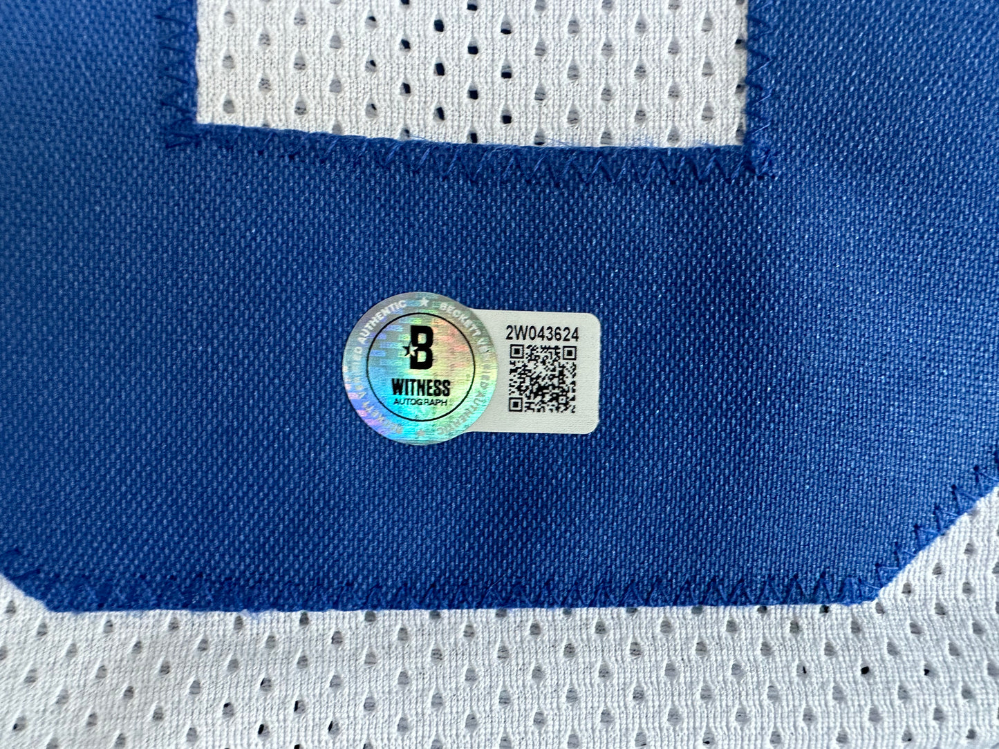 EUGENE LOCKHART DALLAS COWBOYS SIGNED WHITE JERSEY w/MULTI INSCs XL BAS