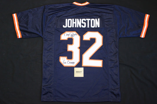 DARYL JOHNSTON SYRACUSE ORANGEMEN SIGNED FOOTBALL JERSEY "Go Orange!" BAS COA