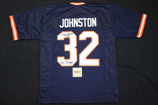 DARYL JOHNSTON SYRACUSE ORANGEMEN SIGNED FOOTBALL JERSEY "Go Orange!" BAS COA