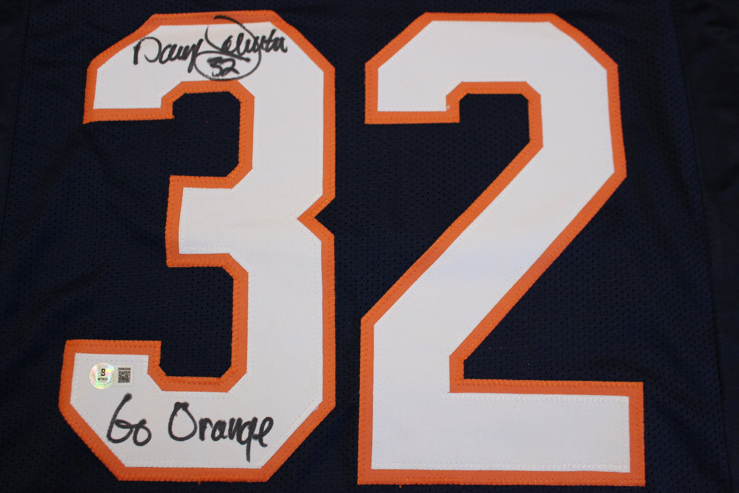 DARYL JOHNSTON SYRACUSE ORANGEMEN SIGNED FOOTBALL JERSEY "Go Orange!" BAS COA