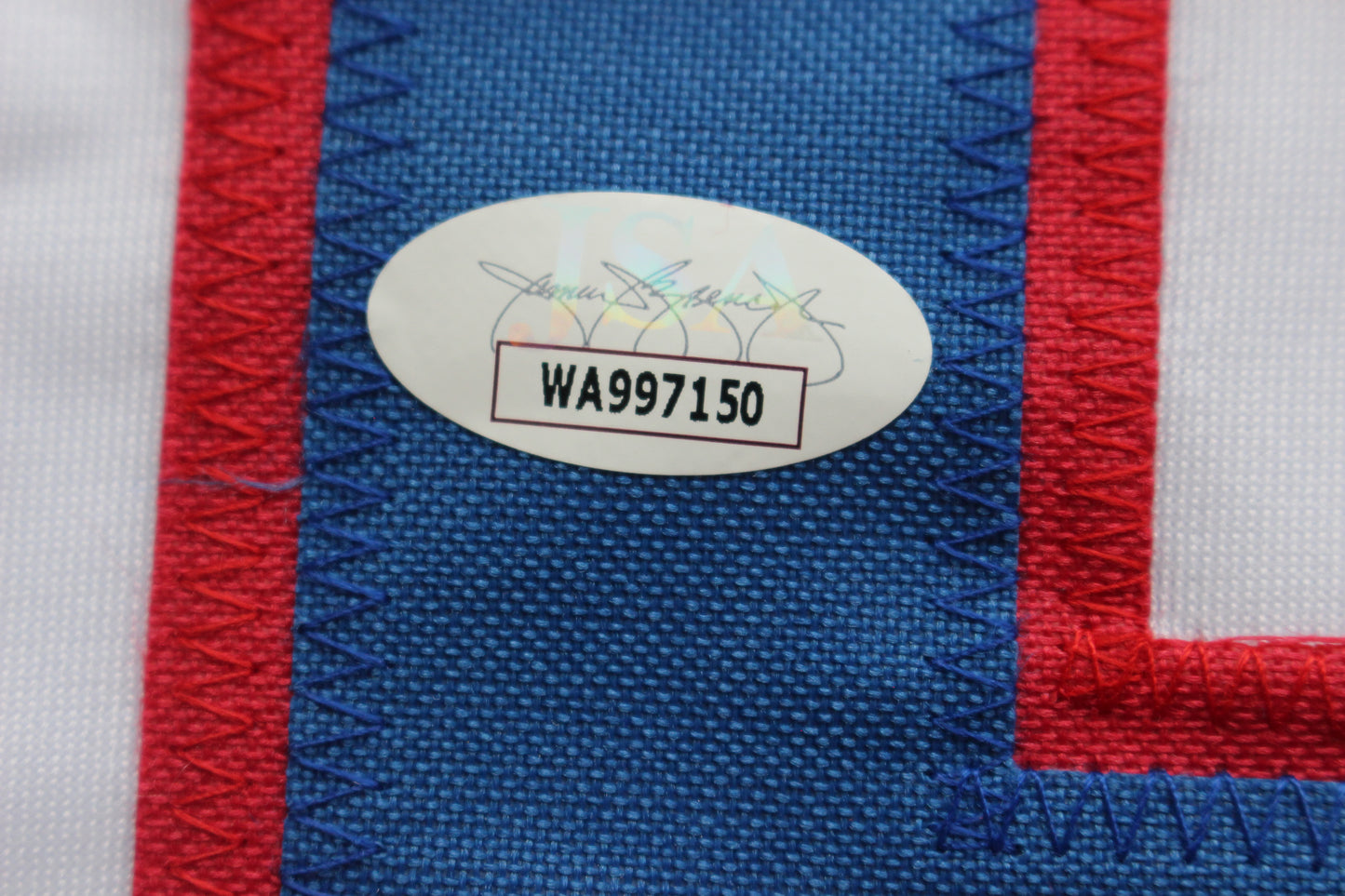 PETE INCAVIGLIA RANGERS WHITE #29 "INKY" "GO RANGERS !" JSA