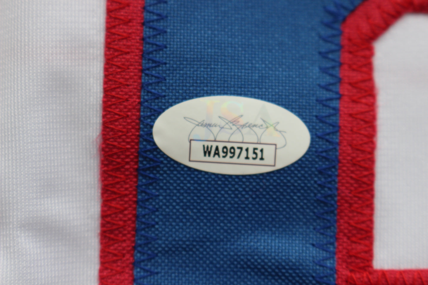 PETE INCAVIGLIA RANGERS WHITE #29 "INKY" "GO RANGERS !" JSA