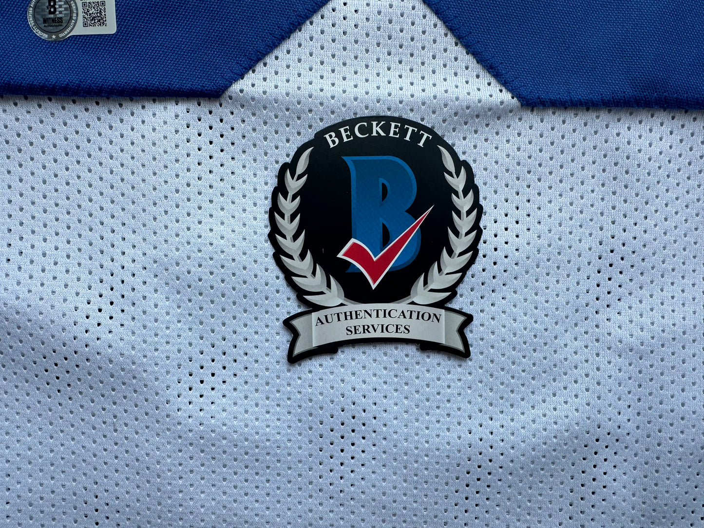 EUGENE LOCKHART DALLAS COWBOYS SIGNED WHITE JERSEY w/MULTI INSCs XL BAS