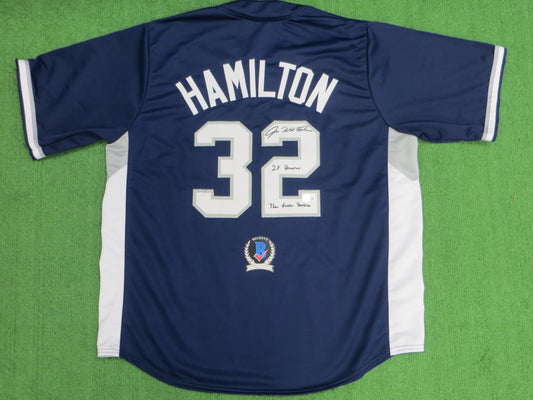 JOSH HAMILTON TEXAS RANGERS ALL STAR SIGNED JERSEY w/28 Homers Hambino BAS
