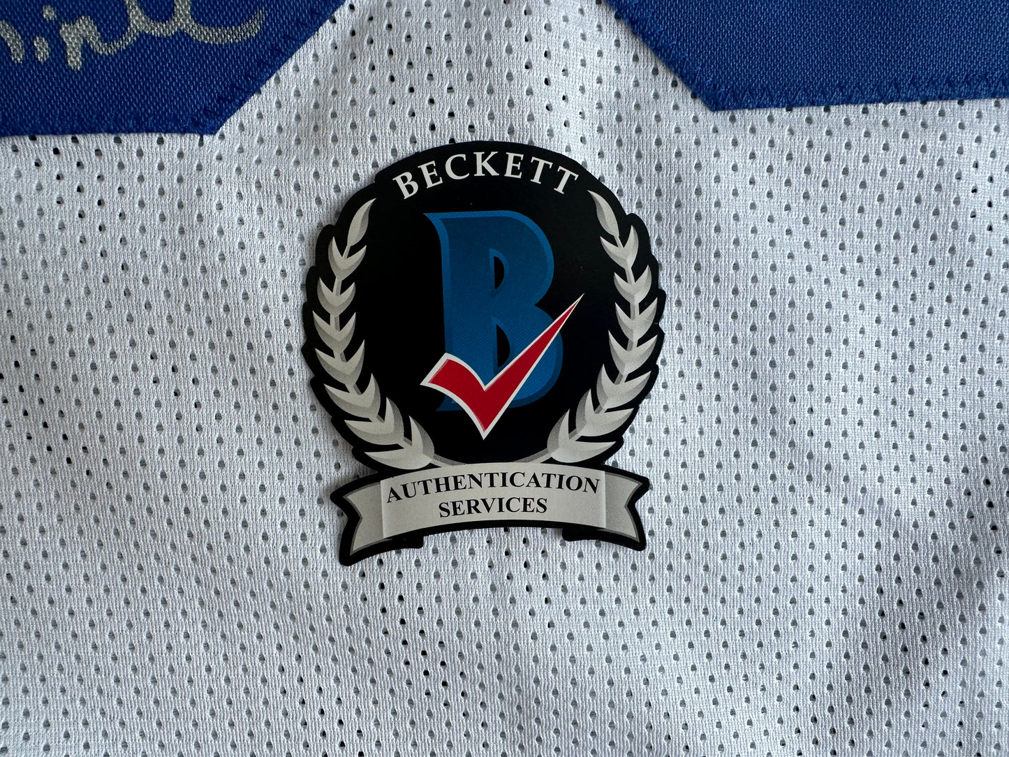 EUGENE LOCKHART DALLAS COWBOYS SIGNED WHITE JERSEY w/MULTI INSCs XL BAS