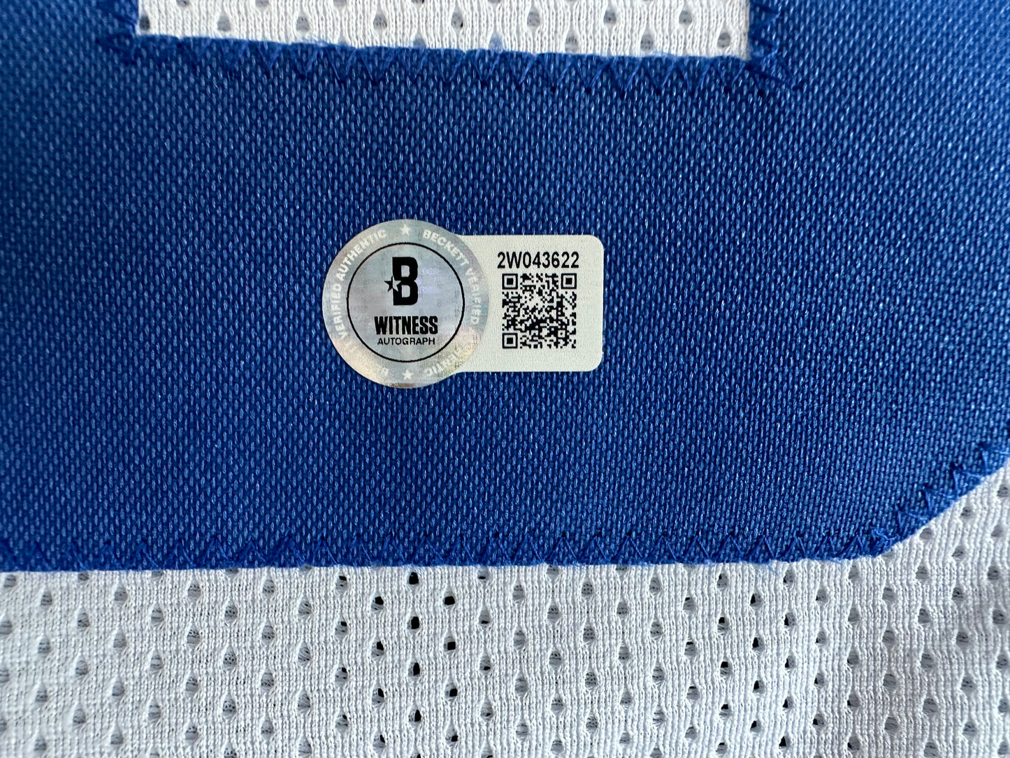 EUGENE LOCKHART DALLAS COWBOYS SIGNED WHITE JERSEY w/MULTI INSCs XL BAS