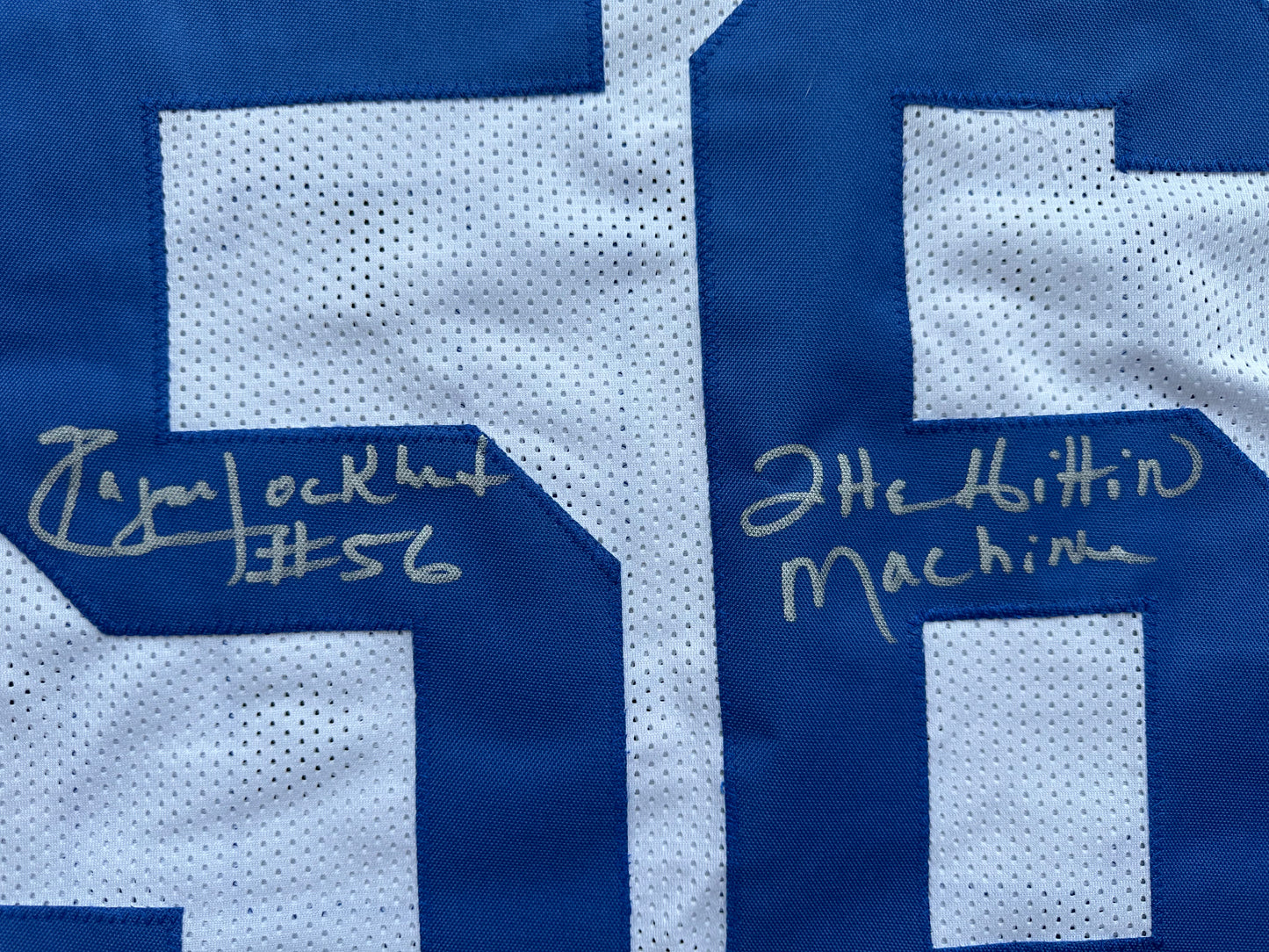 EUGENE LOCKHART DALLAS COWBOYS SIGNED WHITE JERSEY w/MULTI INSCs XL BAS