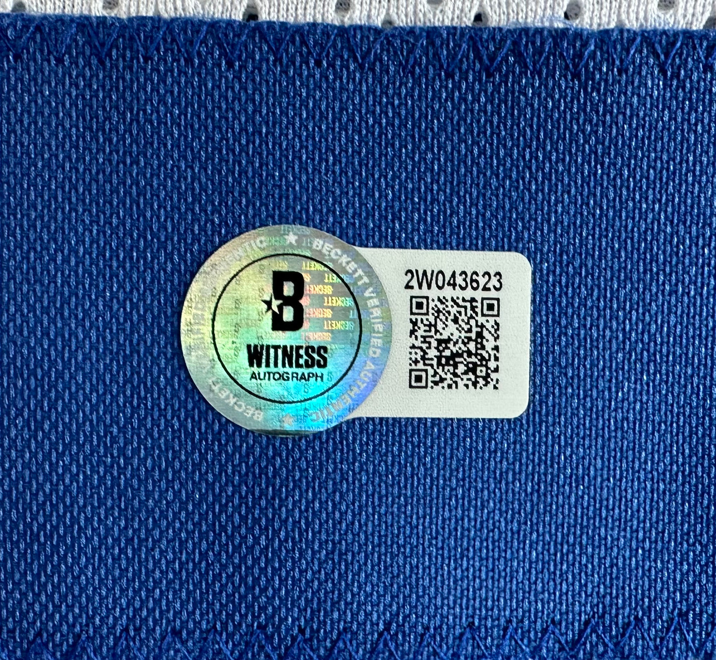 EUGENE LOCKHART DALLAS COWBOYS SIGNED WHITE JERSEY w/MULTI INSCs XL BAS