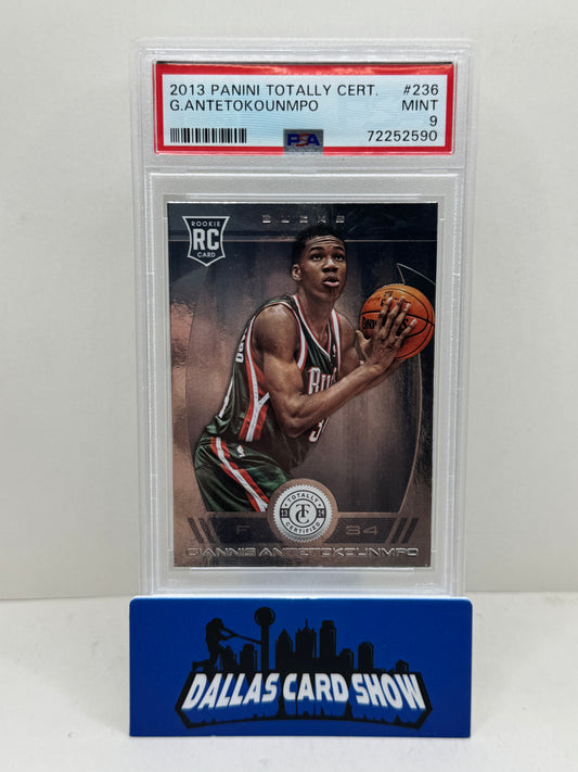 2013 Panini Totally Certified #236 Giannis Antetokounmpo Rookie PSA 9