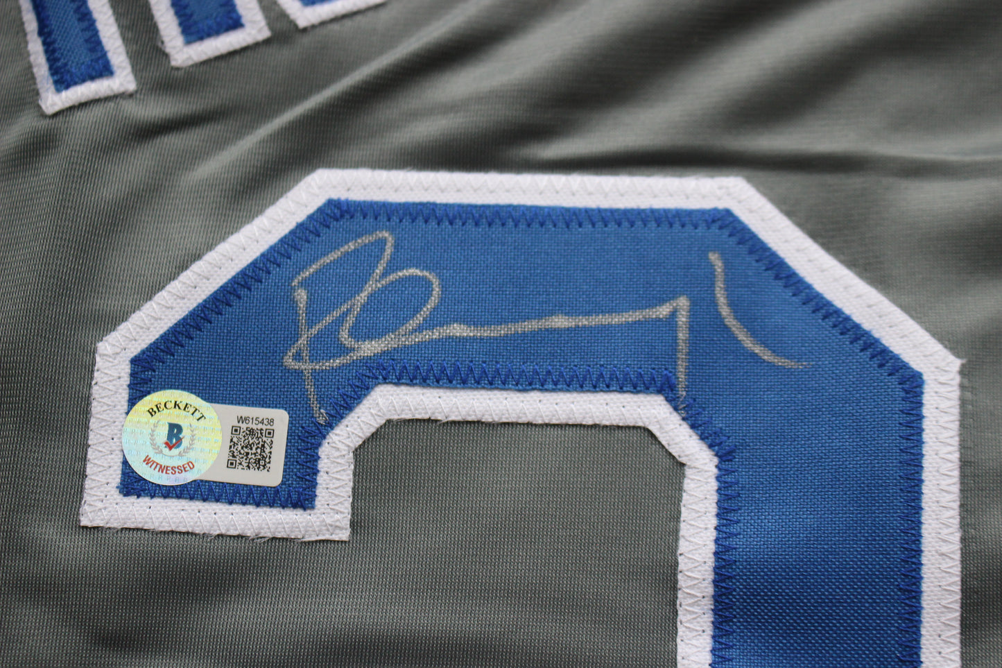 PETE INCAVIGLIA RANGERS GRAY #29 "INKY" "GO RANGERS !"