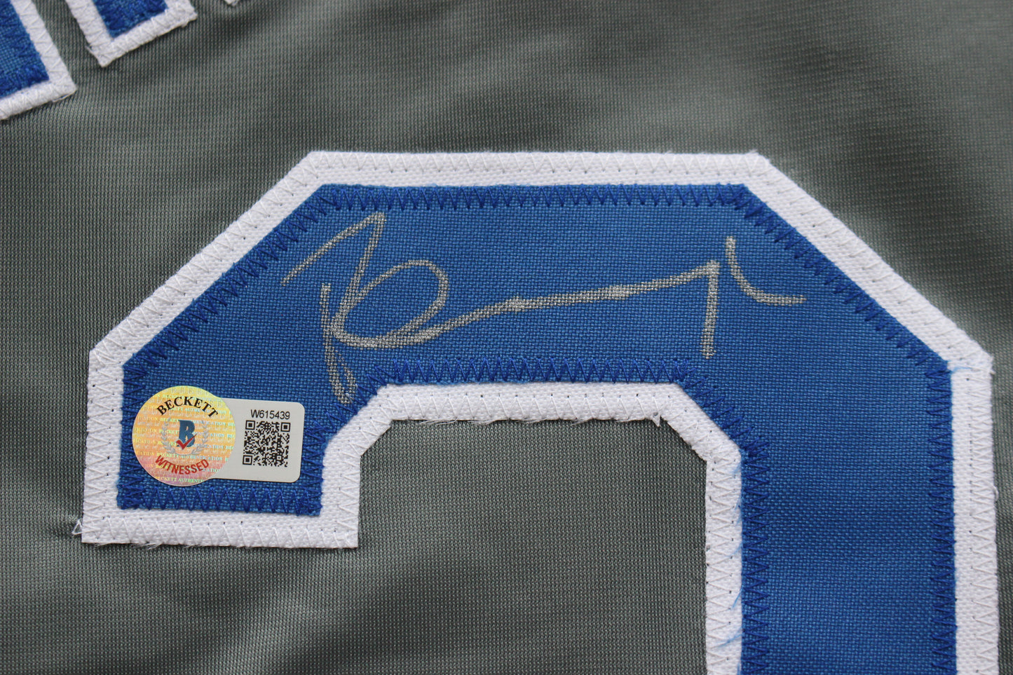 PETE INCAVIGLIA RANGERS GRAY #29 "INKY" "GO RANGERS !"