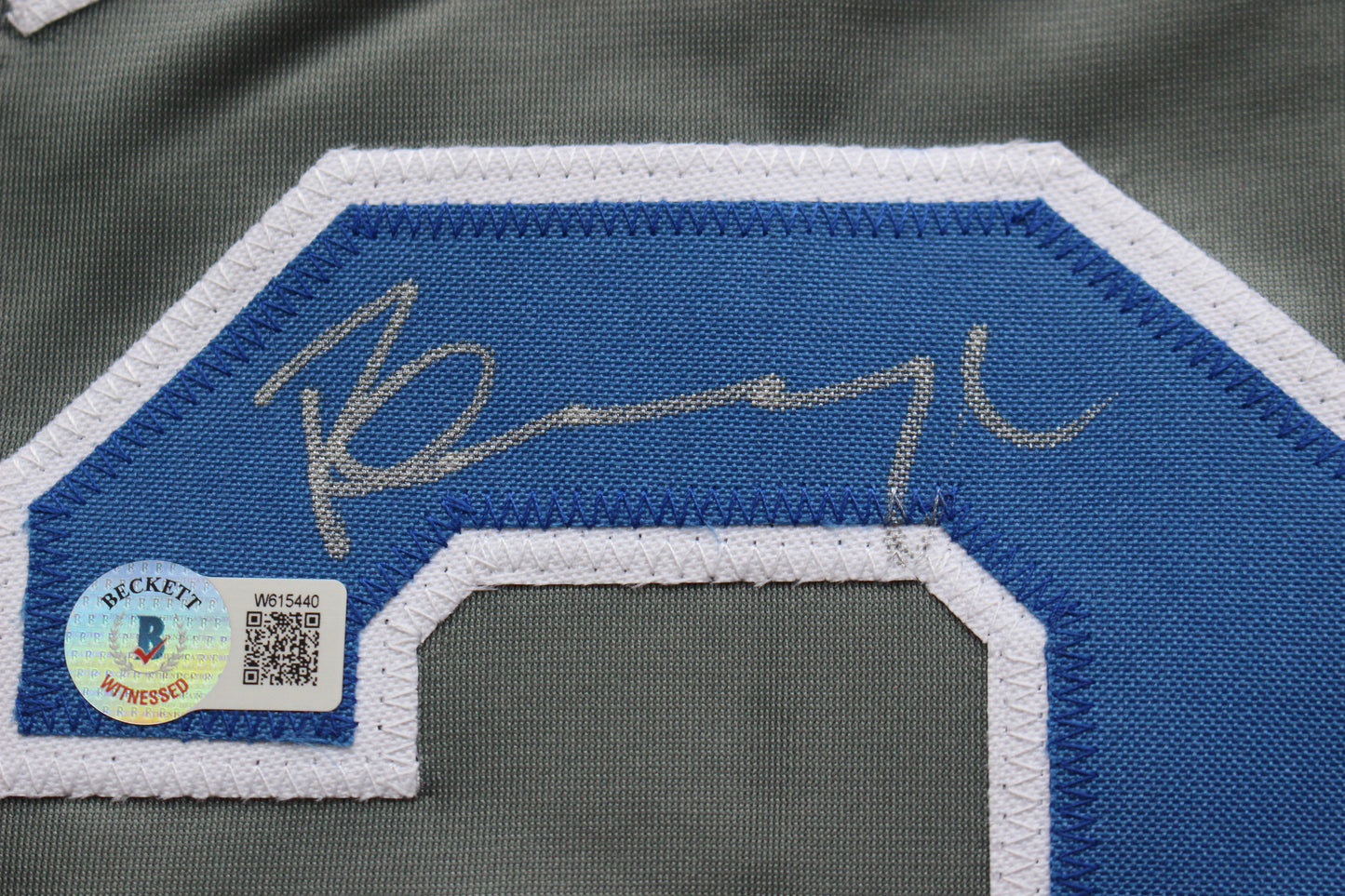 PETE INCAVIGLIA RANGERS GRAY #29 "INKY" "GO RANGERS !"