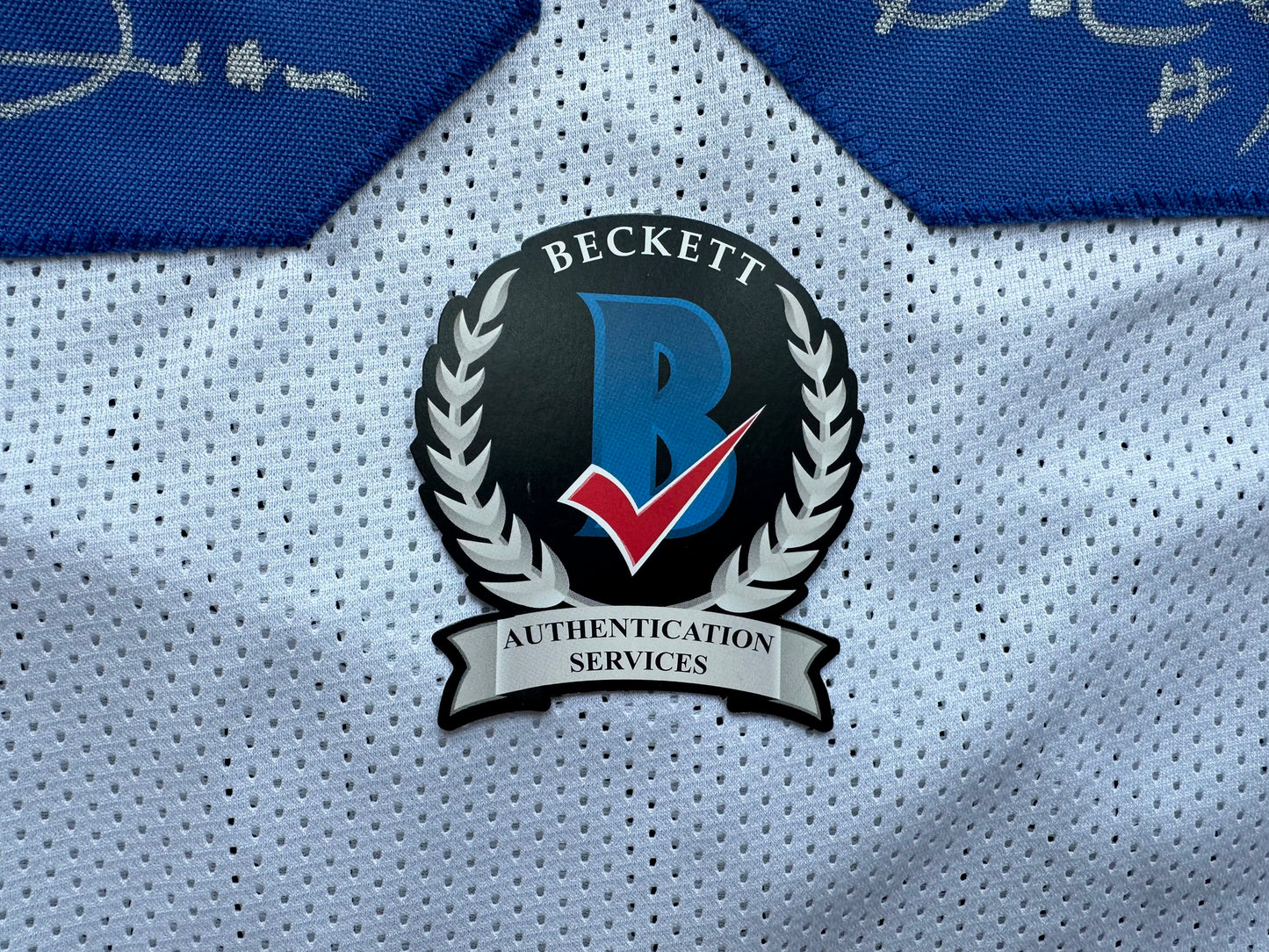 EUGENE LOCKHART DALLAS COWBOYS SIGNED WHITE JERSEY w/MULTI INSCs 2XL BAS